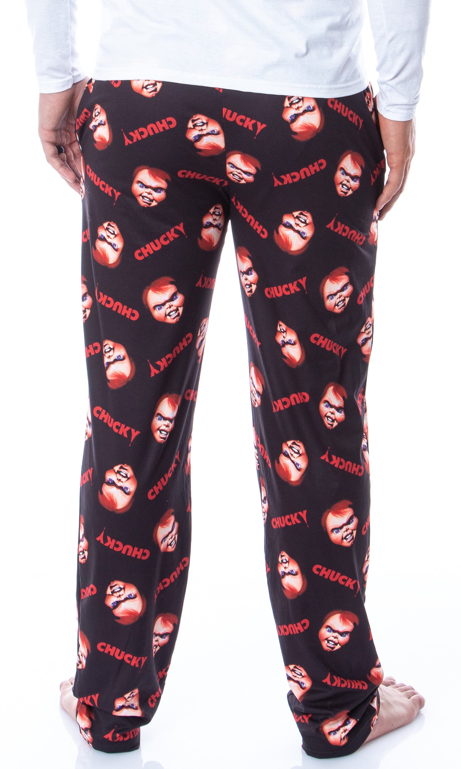 Chucky Mens' Face and Logo Toss Print Pajama Lounge Pants Sleepwear
