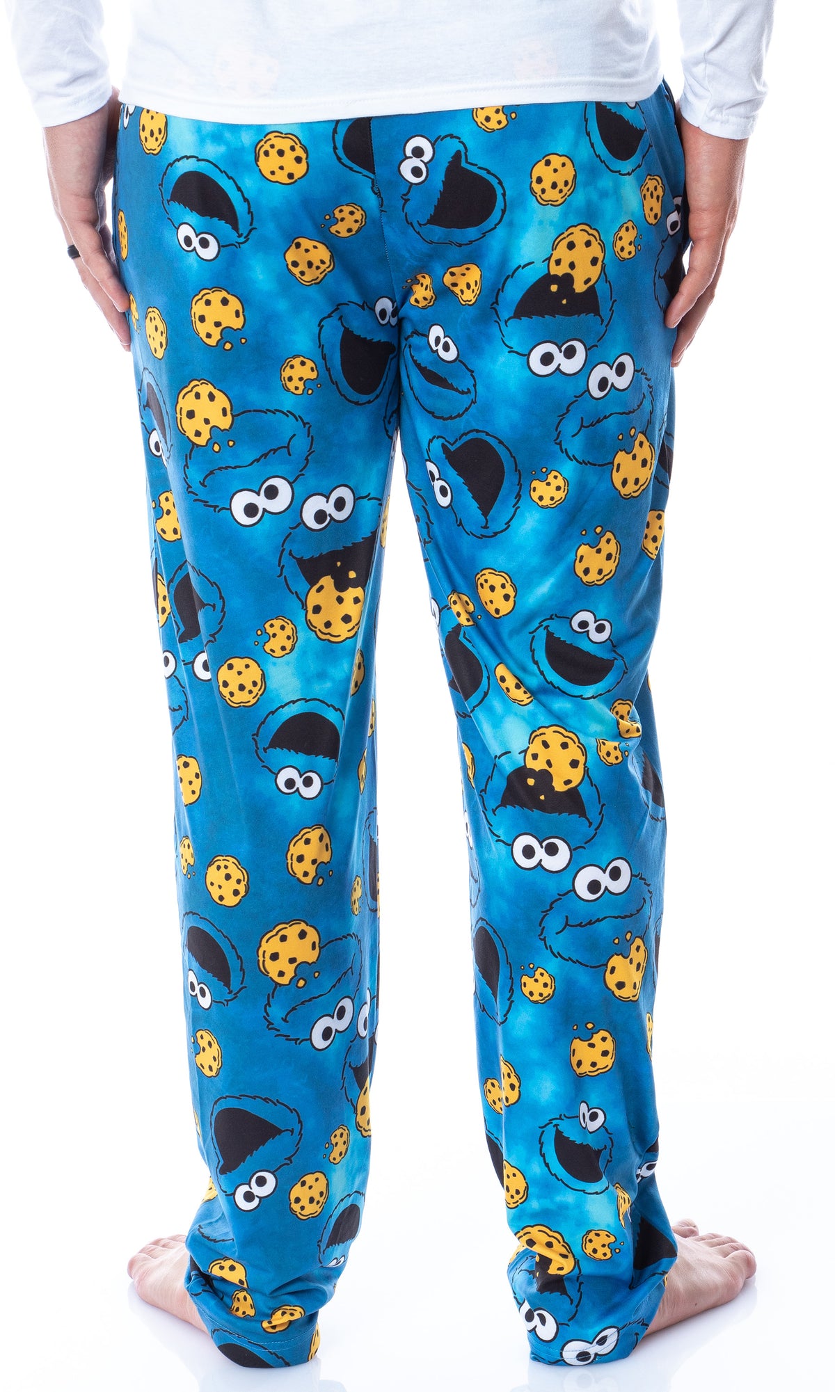 Sesame Street Men's Cookie Monster Tie Dye Adult Sleep Lounge Pajama Pants