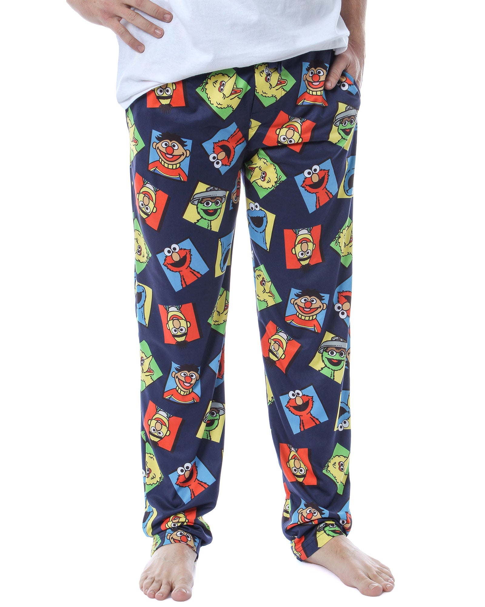 Sesame Street Men's Cookie Monster Elmo Big Bird Oscar The Grouch Pajama Pants