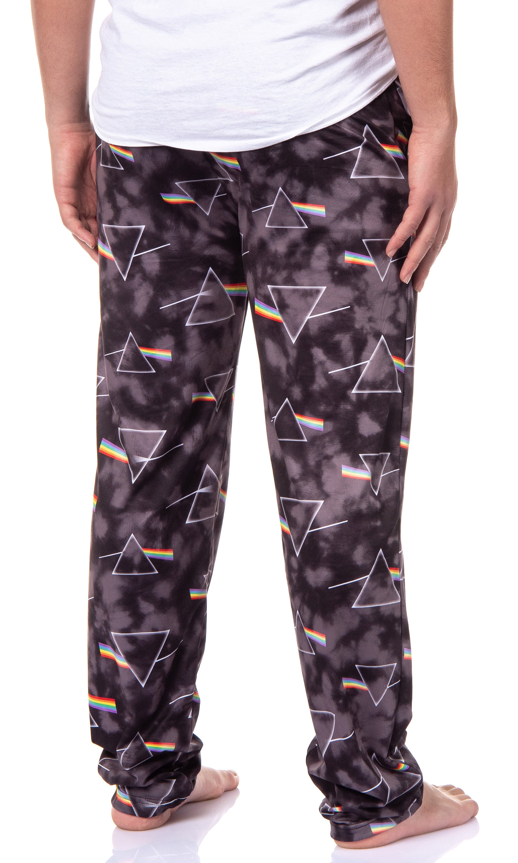 Pink Floyd Men's Dark Side Of The Moon Prism Tie Dye Adult Pajama Pants