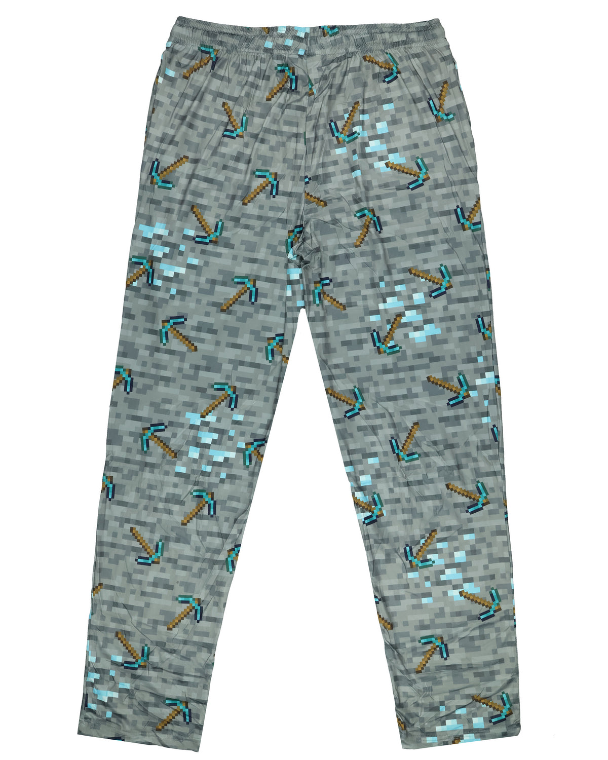 Minecraft Pajama Pants For Men Digging For Diamonds Pickaxe Sleep Bottoms