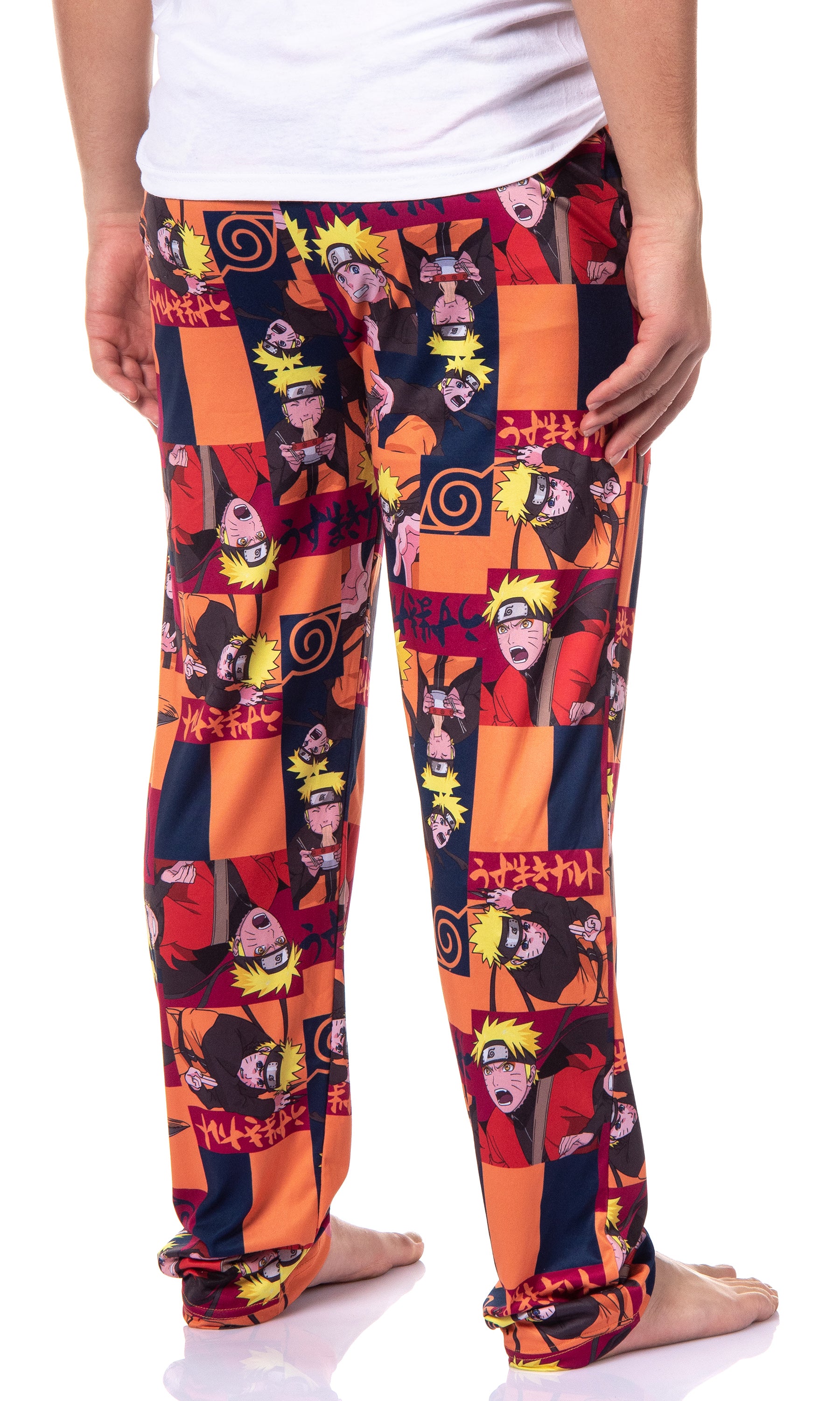 Naruto Shippuden Men's Allover Character Adult Lounge Pajama Pants