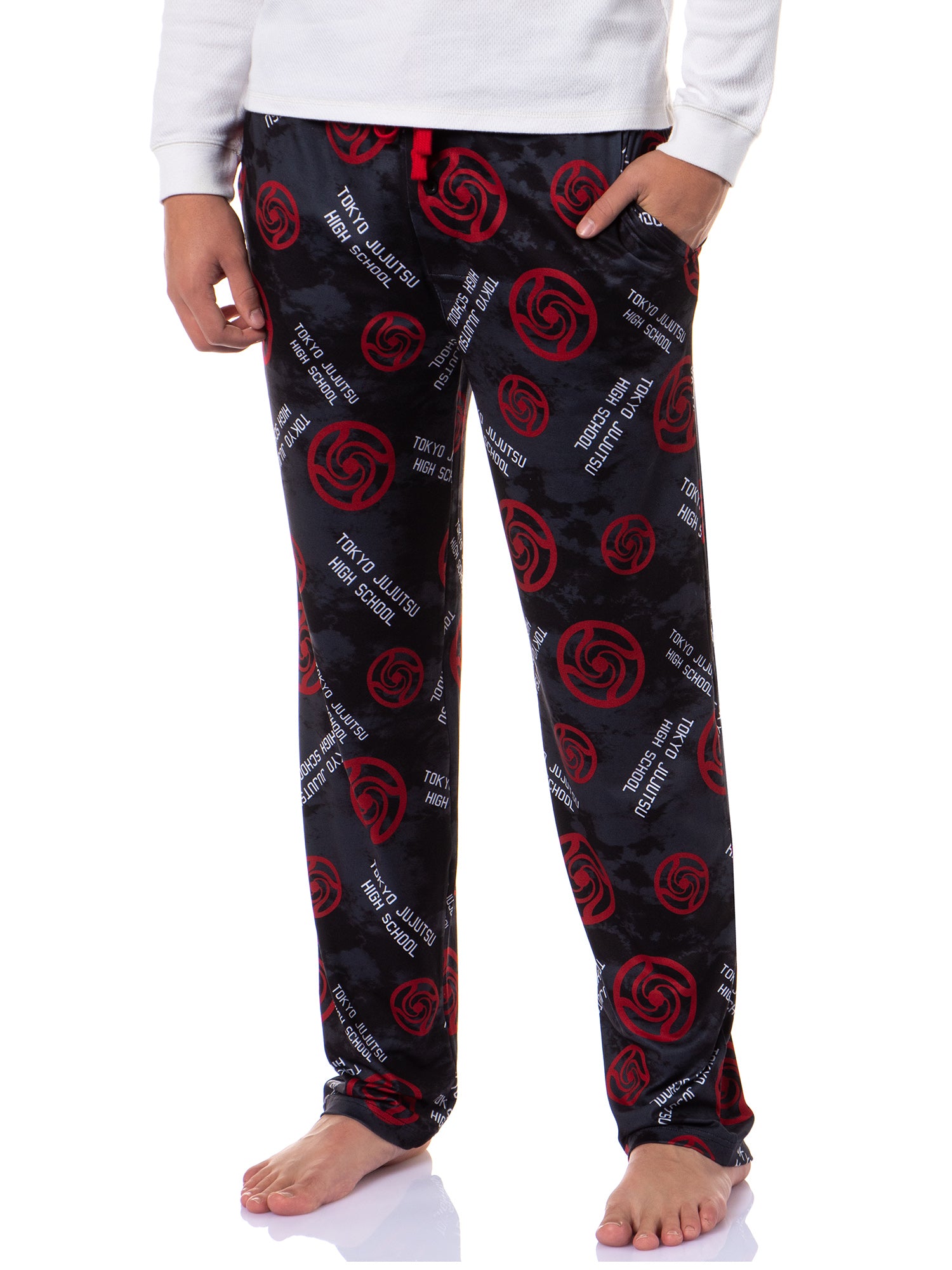 Jujutsu Kaisen Men's Tokyo jujutsu Logo Allover Print Lounge Pants