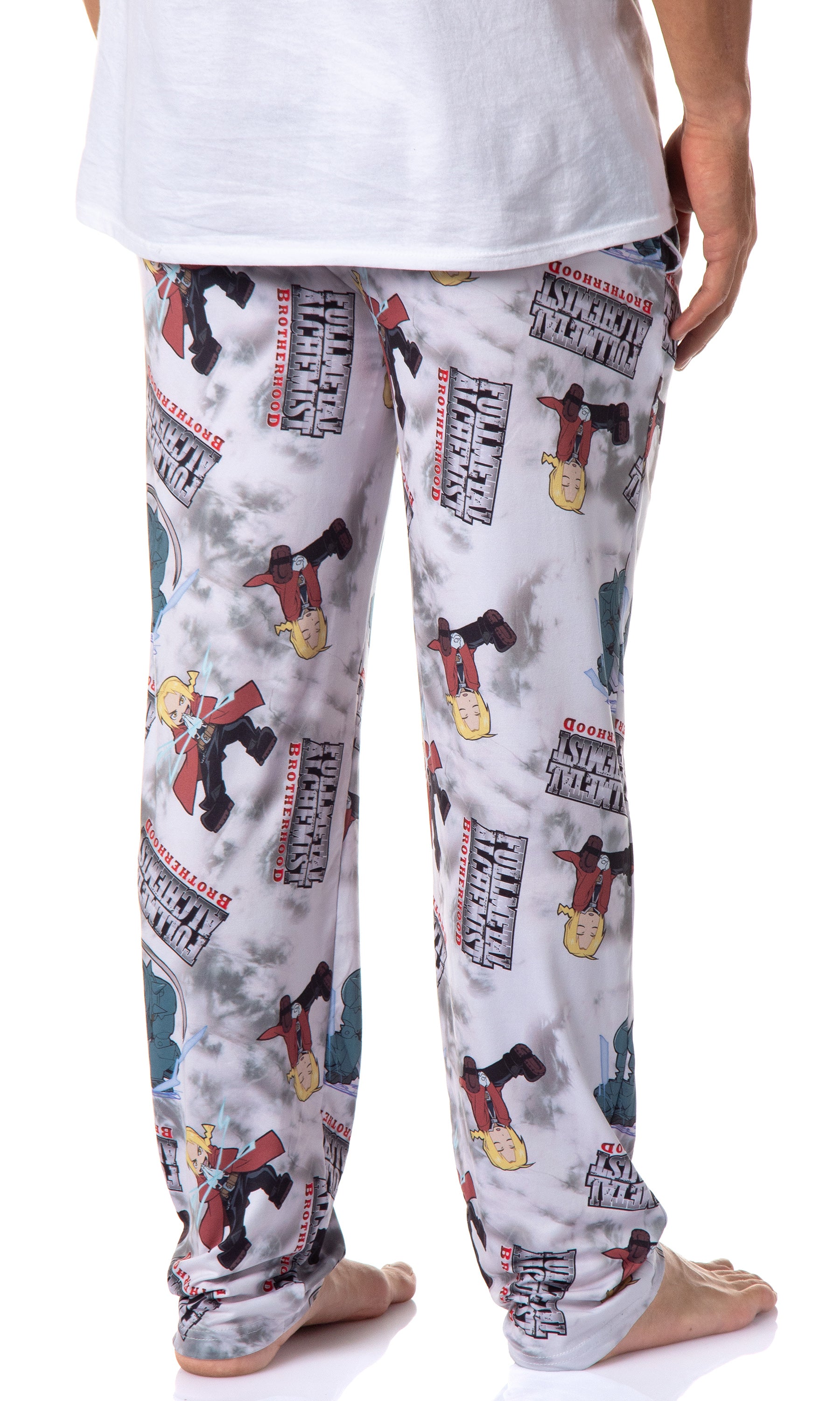 Fullmetal Alchemist Anime Men's Edward Alphonse and Title AOP Pajama Pants