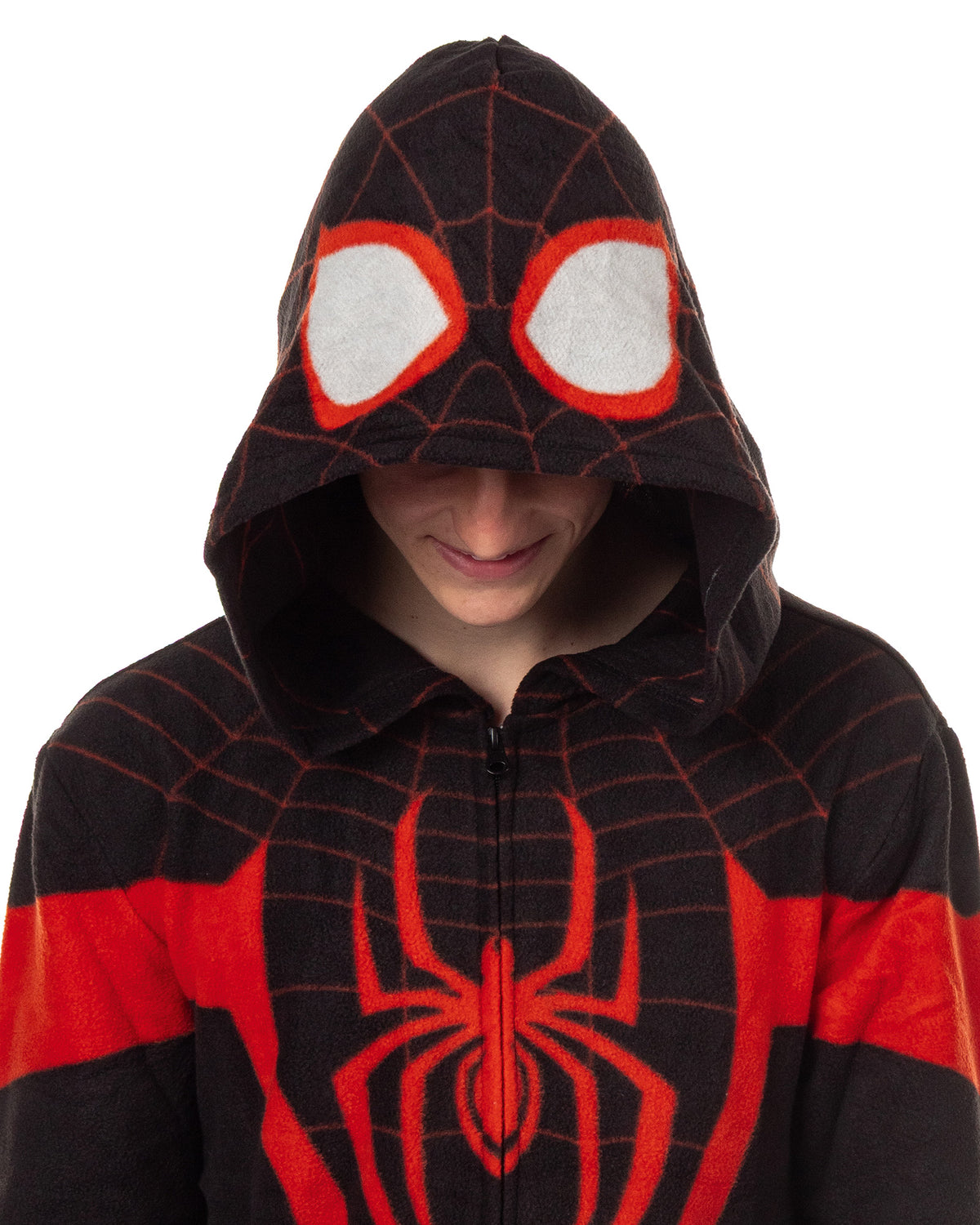 Marvel Spider-Man Union Suit Men's Miles Morales One Piece Lounge Pajamas