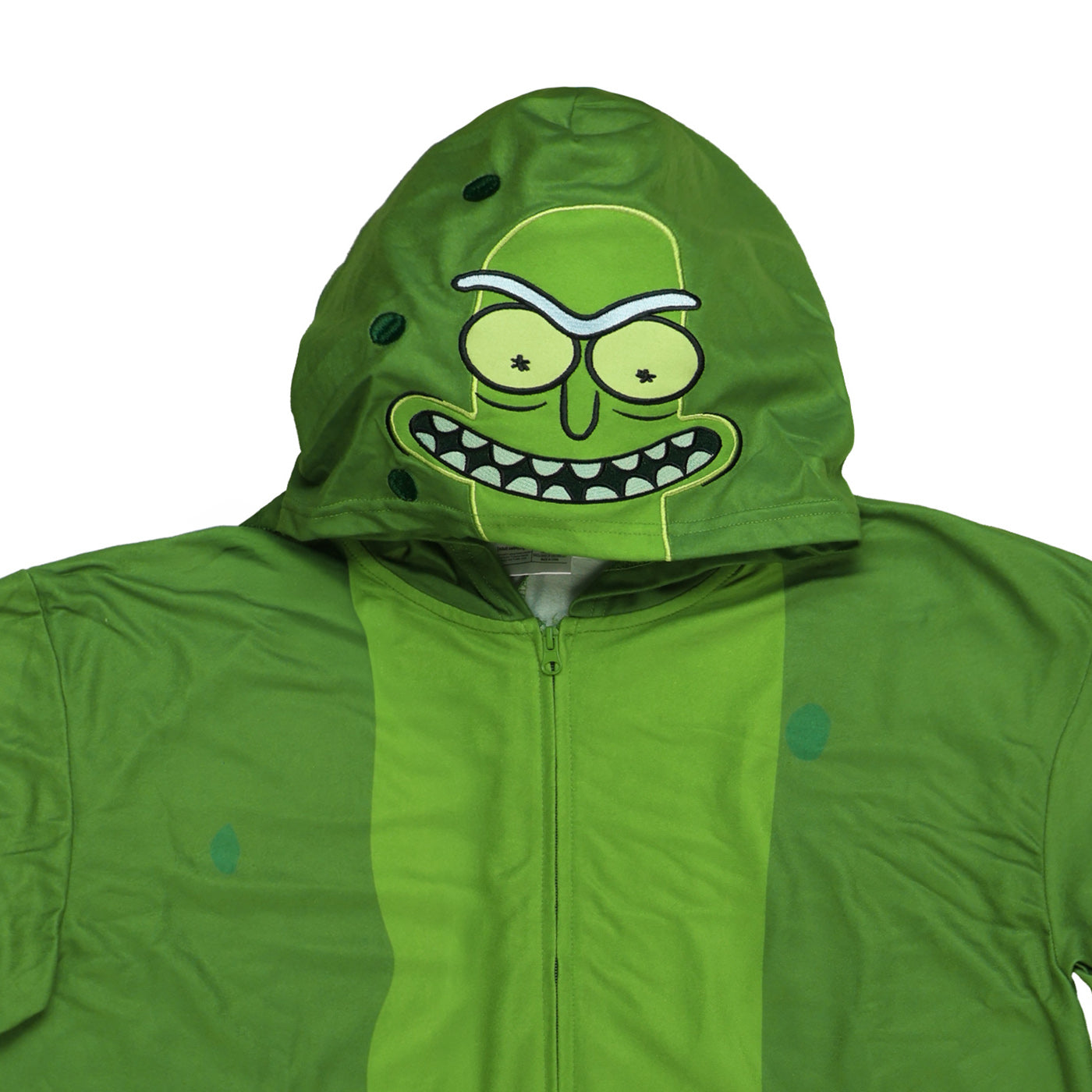 Rick and Morty Union Suit Men's Pickle Rick Kigurumi Full Zip Costume Pajama