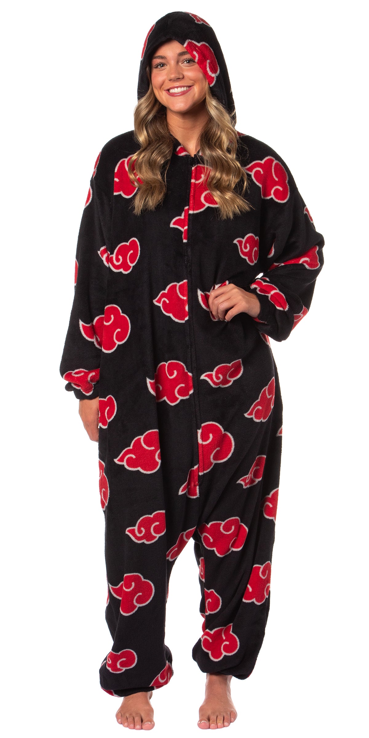 Naruto Shippuden Akatsuki Cloud Adult Kigurumi Costume Pajama Union Suit
