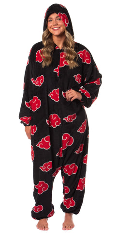 Naruto Shippuden Akatsuki Cloud Adult Kigurumi Costume Pajama Union Suit