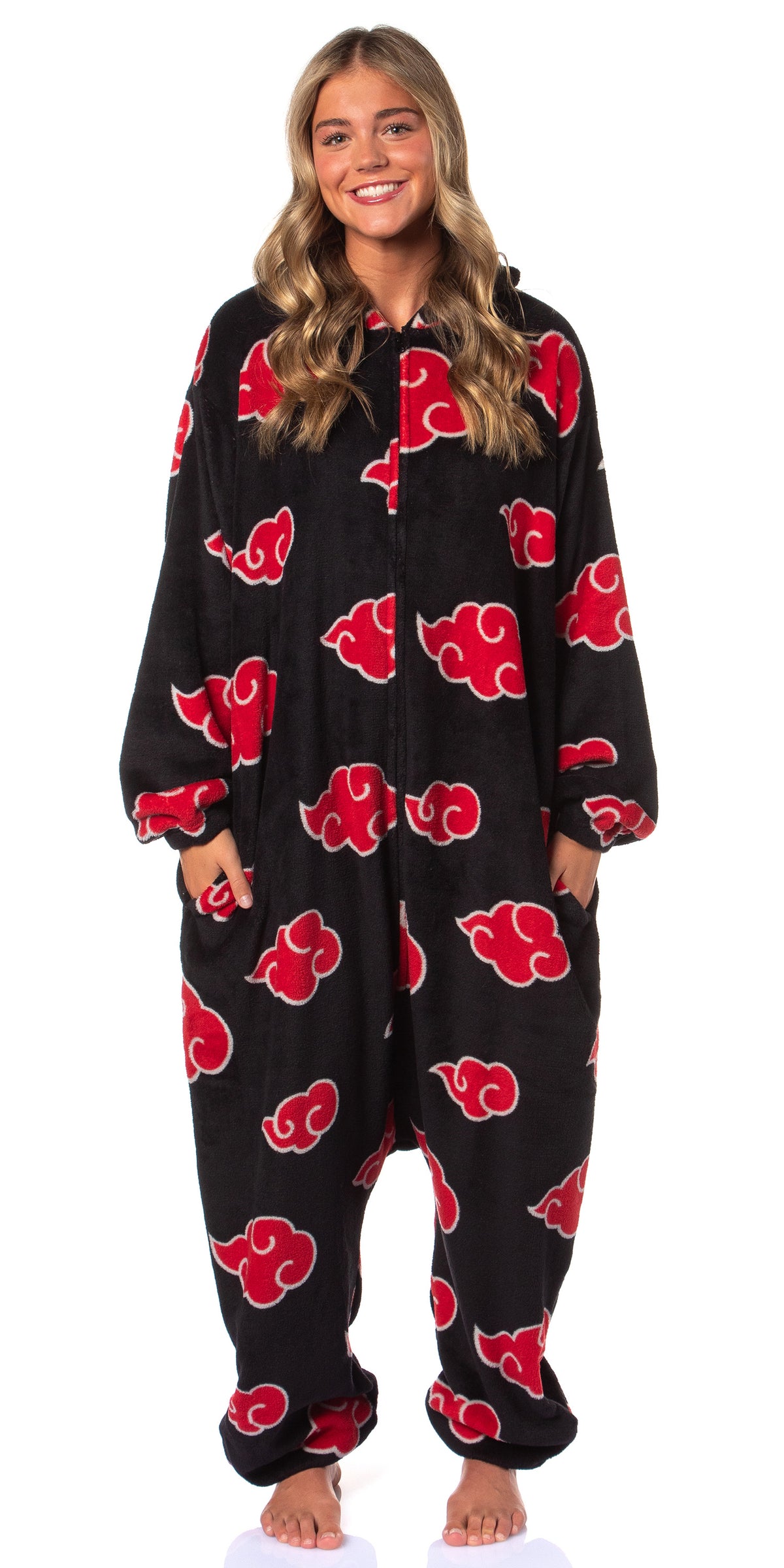 Naruto Shippuden Akatsuki Cloud Adult Kigurumi Costume Pajama Union Suit