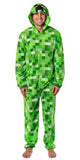 Minecraft Creeper Costume Pajama Outfit One Piece Union Suit
