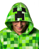 Minecraft Creeper Costume Pajama Outfit One Piece Union Suit