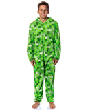 Minecraft Creeper Costume Pajama Outfit One Piece Union Suit