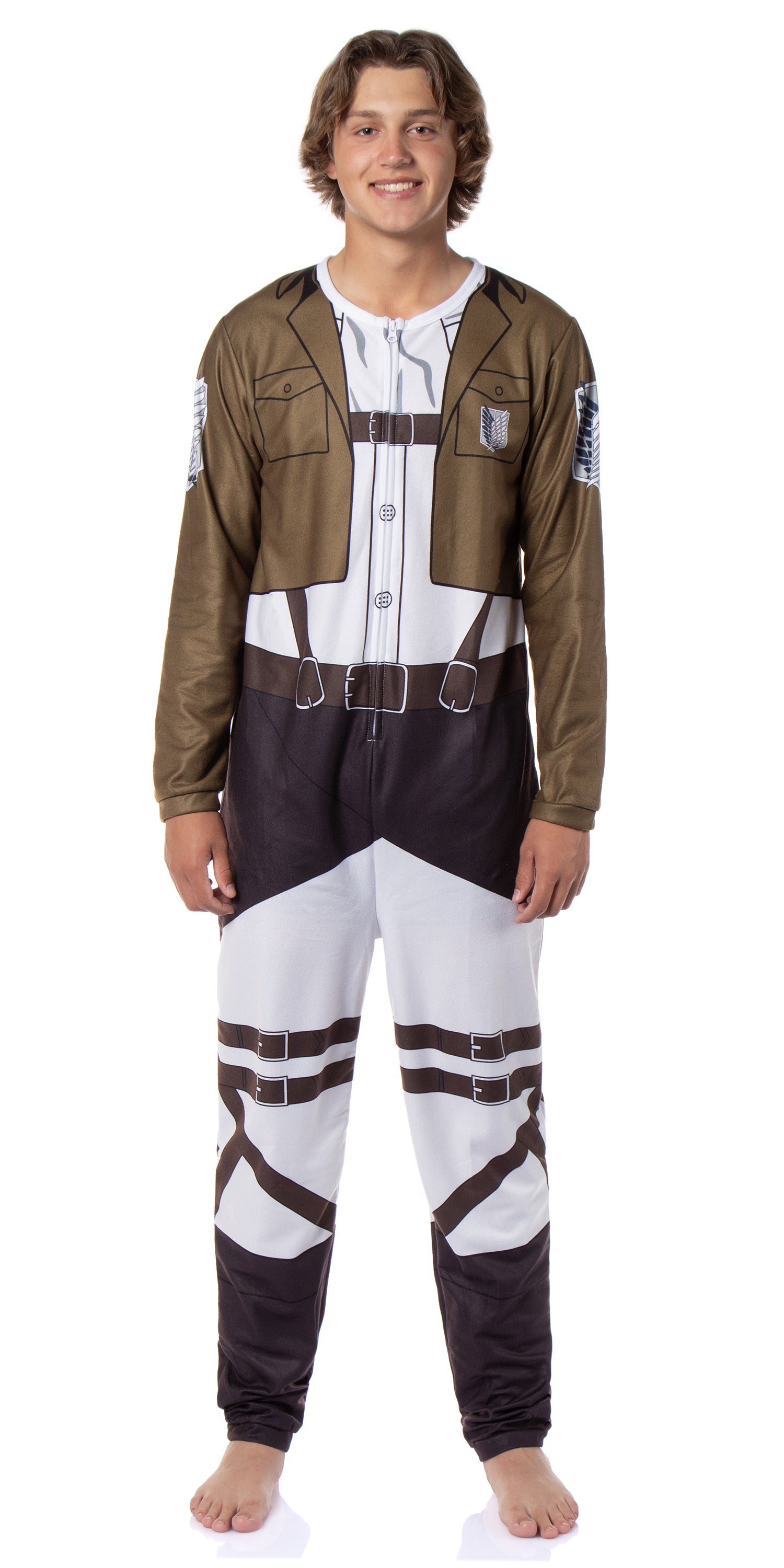 Attack on Titan Men's Eren Jaeger Scout Regiment Union Suit Costume