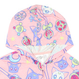 Sailor Moon Women's Series Inspired Hooded Zip Up Footless Union Suit