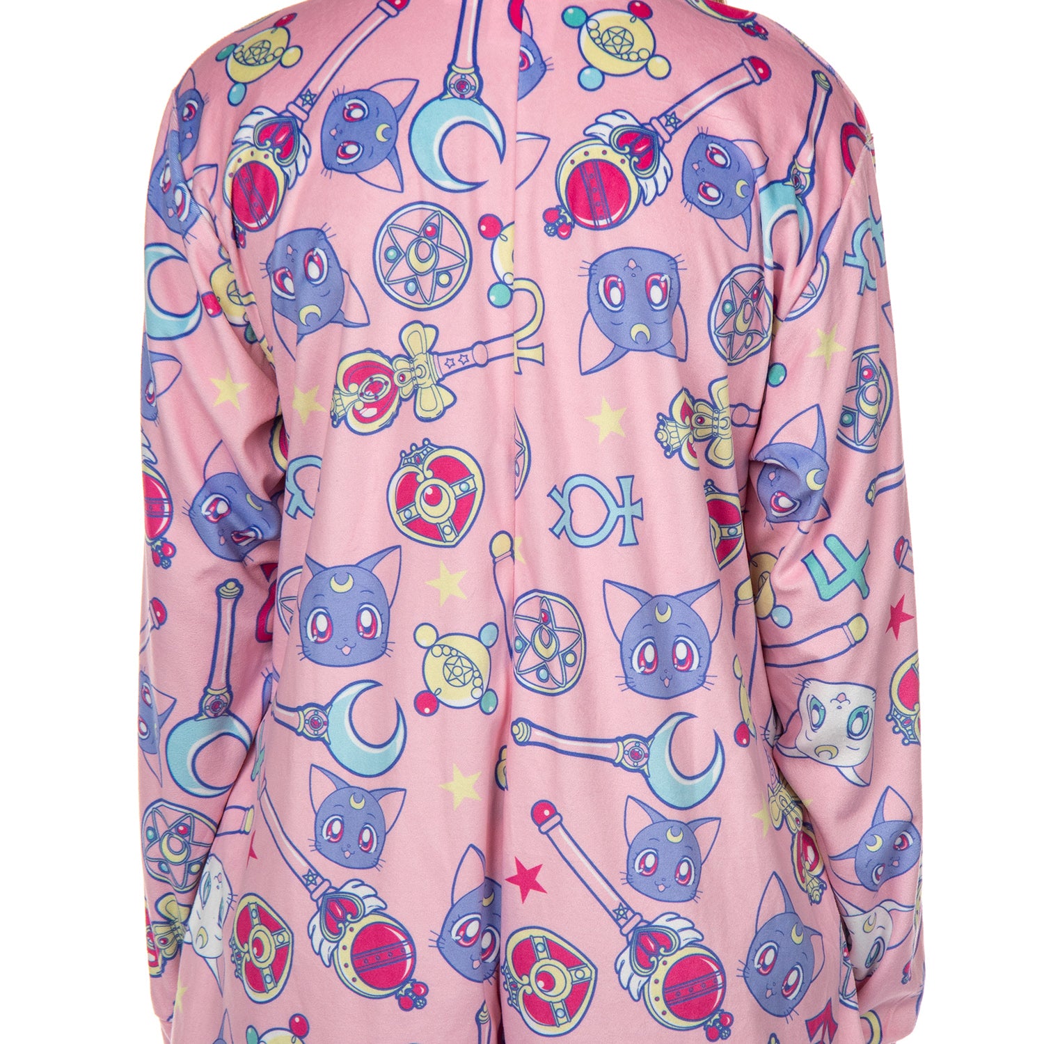 Sailor Moon Women's Series Inspired Hooded Zip Up Footless Union Suit (S/M)