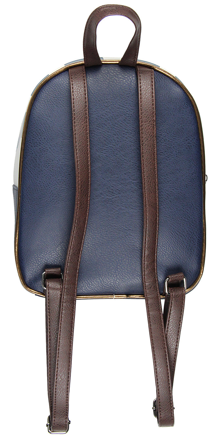 Star Wars Ahsoka Tano Character Pattern Faux Leather Tote Bag Mini Backpack 12"
