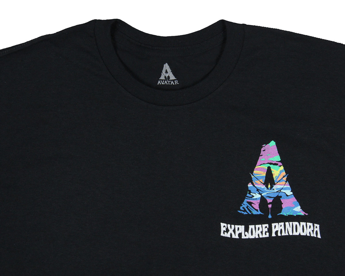 Avatar: The Way Of Water Men's Distressed Explore Pandora Logo T-Shirt Tee