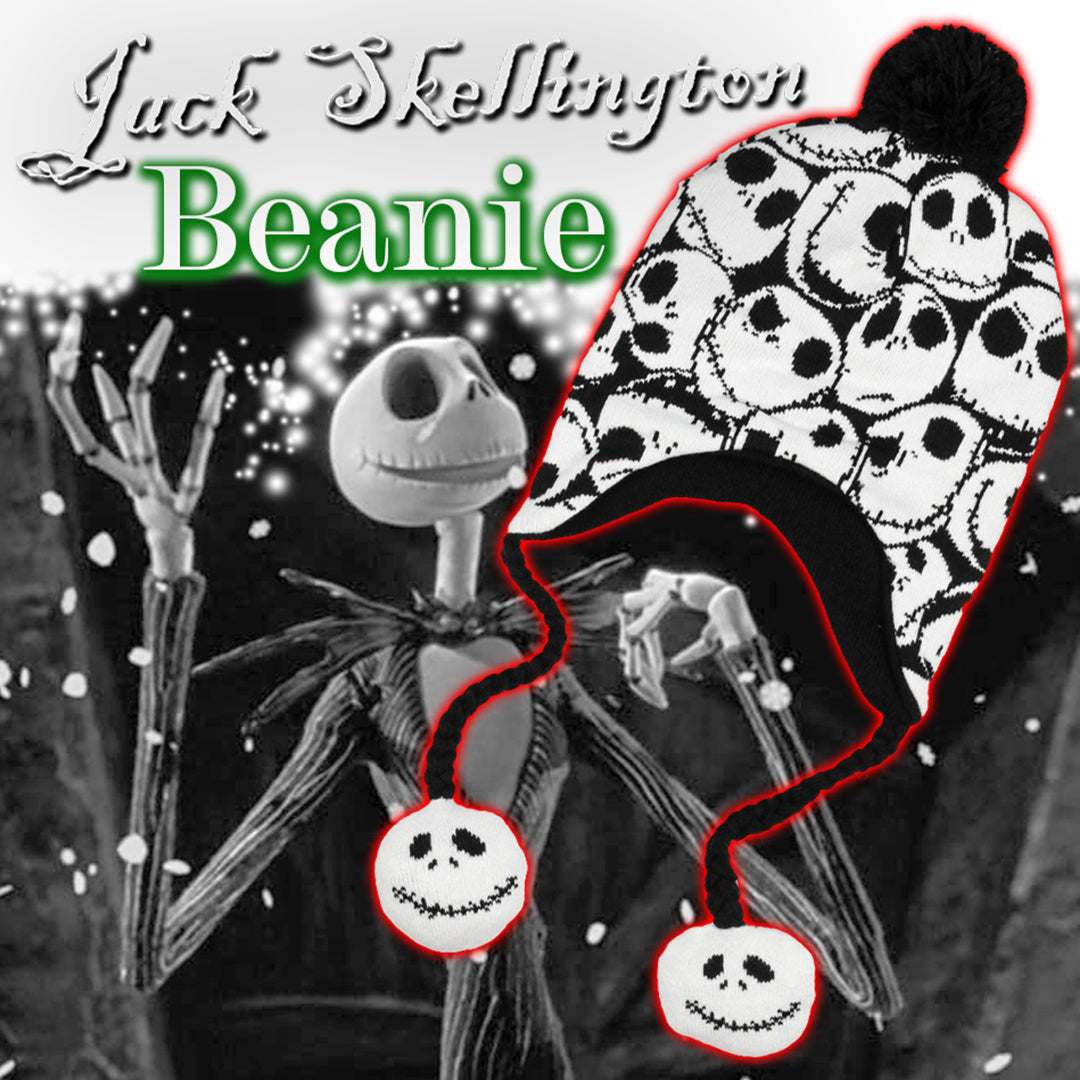 Nightmare Before Christmas Jack Skellington Allover Print Laplander Beanie