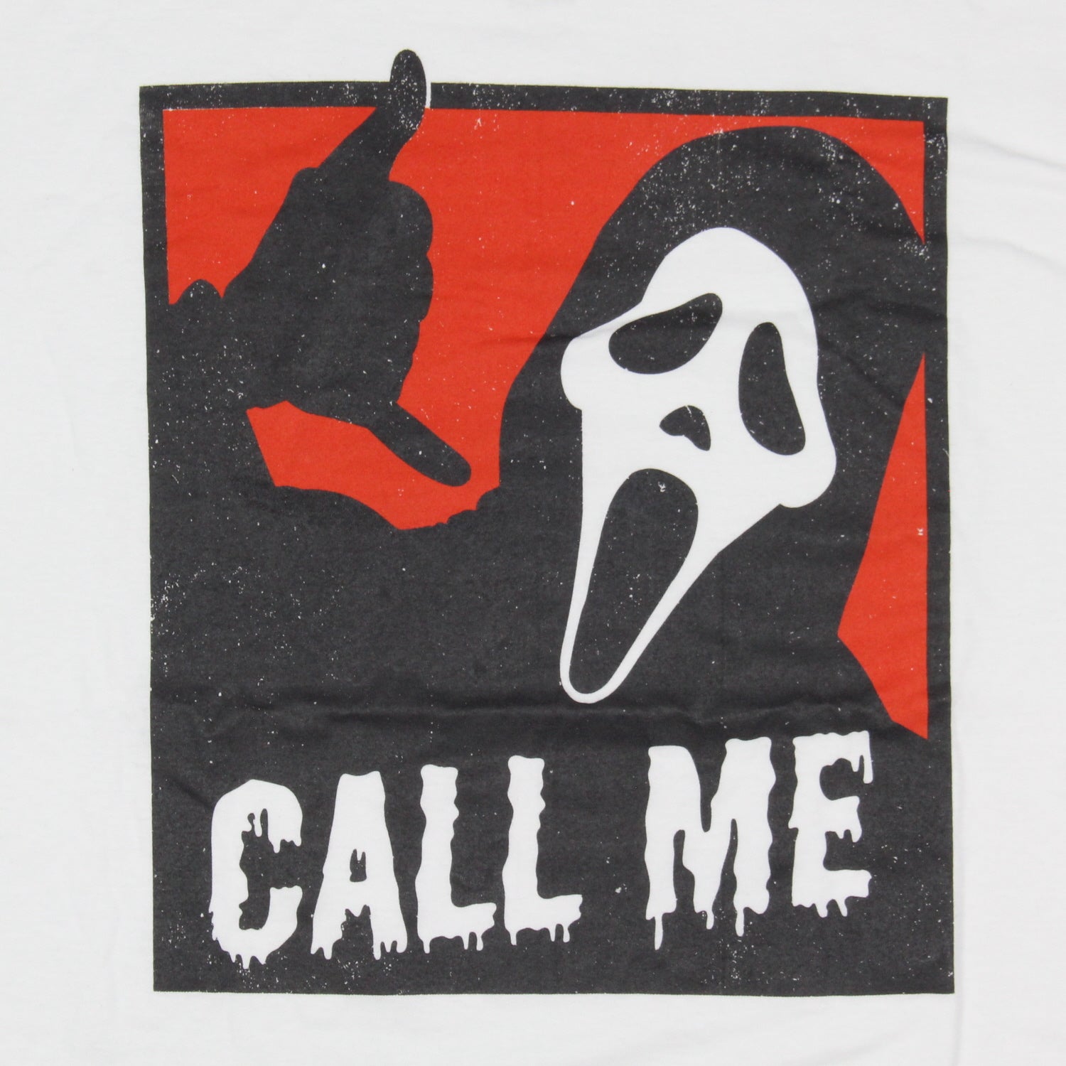 Ghostface Men's Call Me Hand Gesture Short Sleeve T-Shirt