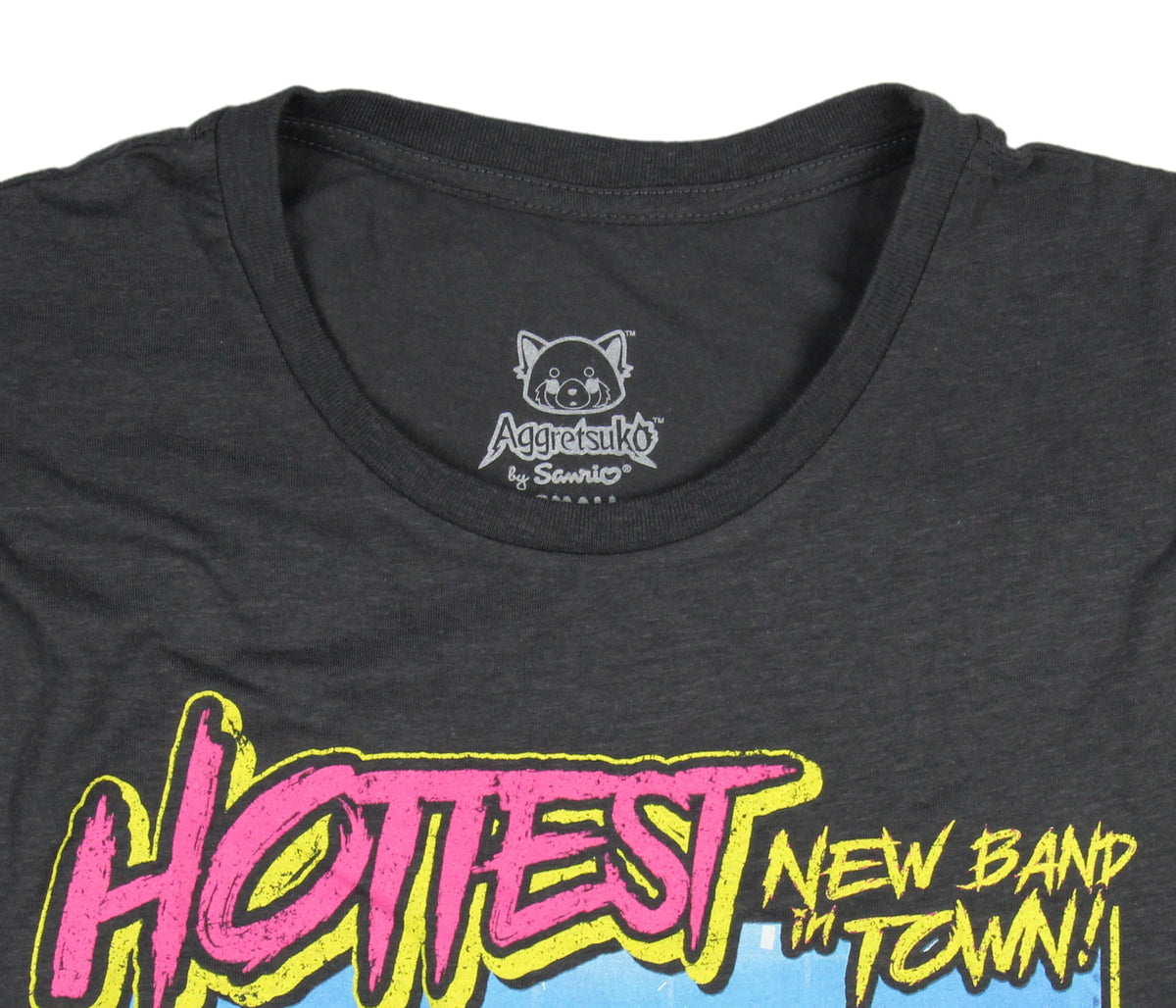 Aggretsuko Mens' Hottest New Band In Town OTMGirls Graphic Print T-shirt