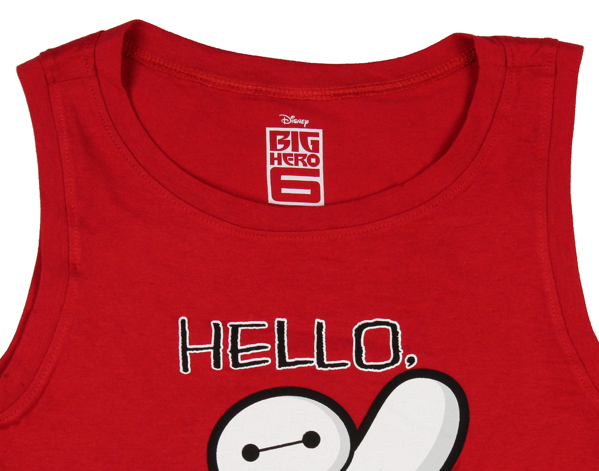 Disney Women's Juniors Big Hero 6 Hello I'm Baymax Muscle Tank Top