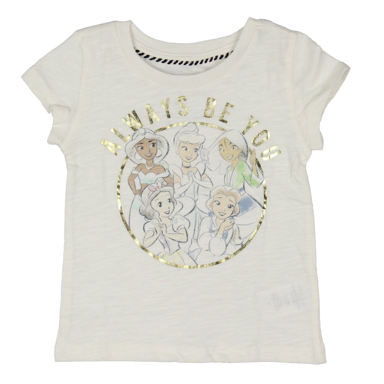 Disney Princess Toddler Girls' Always Be Yourself Sketch Design T-Shirt