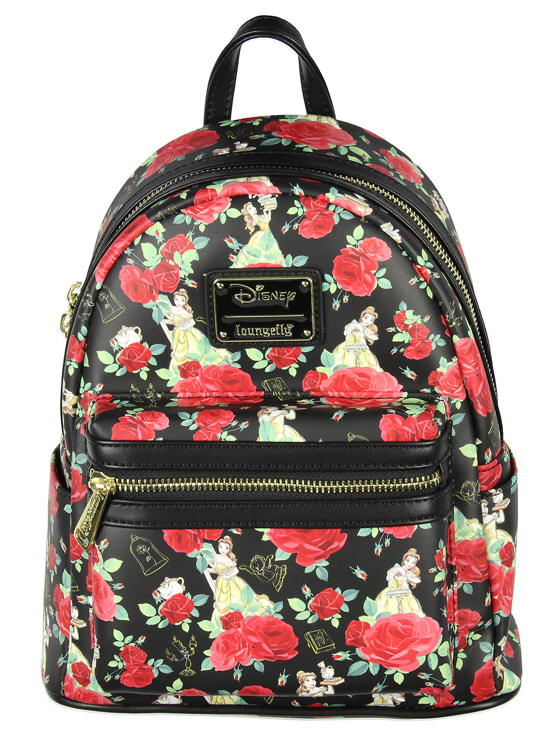 Loungefly Disney Beauty And The Beast Belle Roses Mini Backpack 10.5"