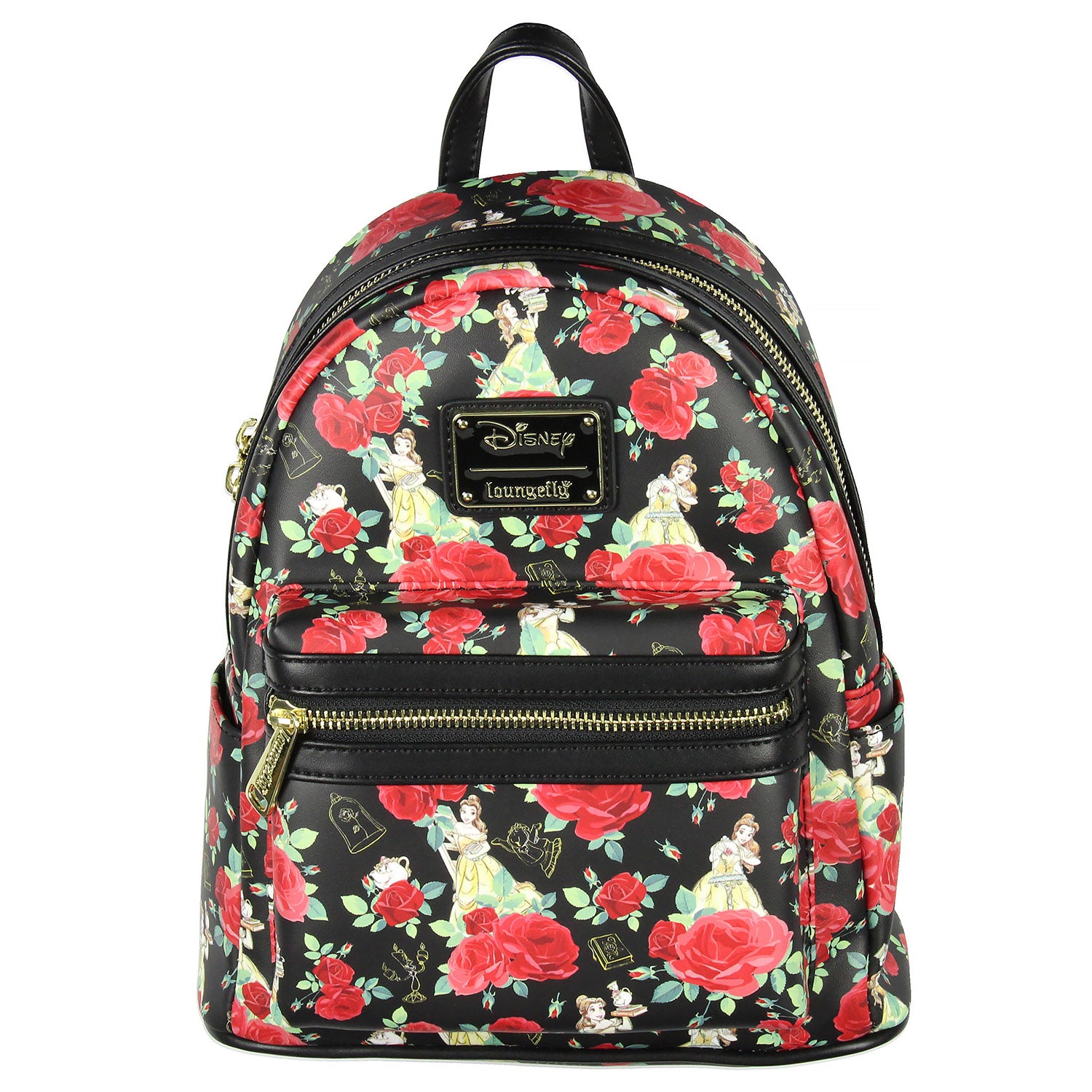 Loungefly Disney Beauty And The Beast Belle Roses Mini Backpack 10.5"