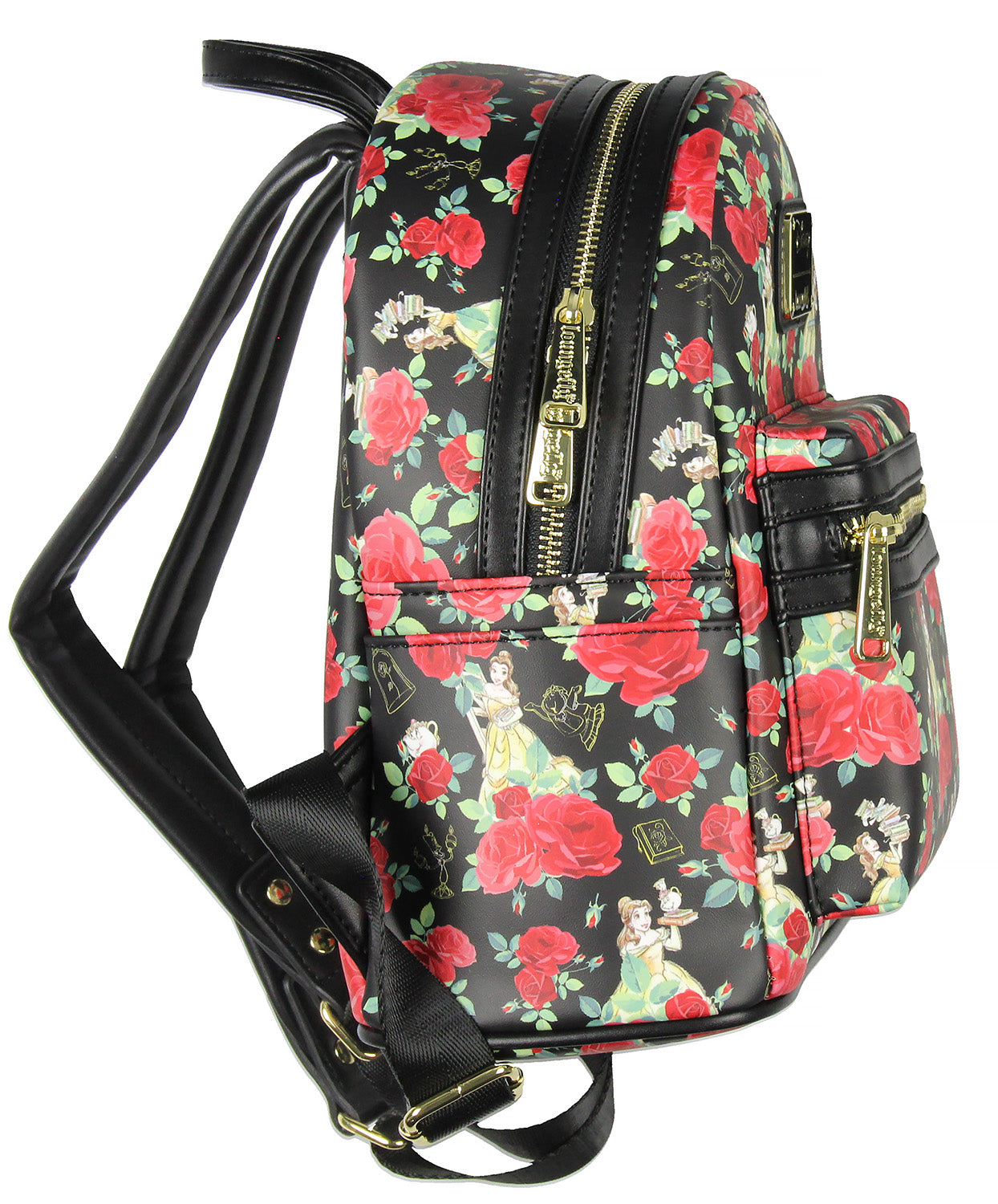 Loungefly Disney Beauty And The Beast Belle Roses Mini Backpack 10.5"