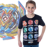 Beyblade Burst Boys' Spinner Tops T-Shirt (Small) Kids