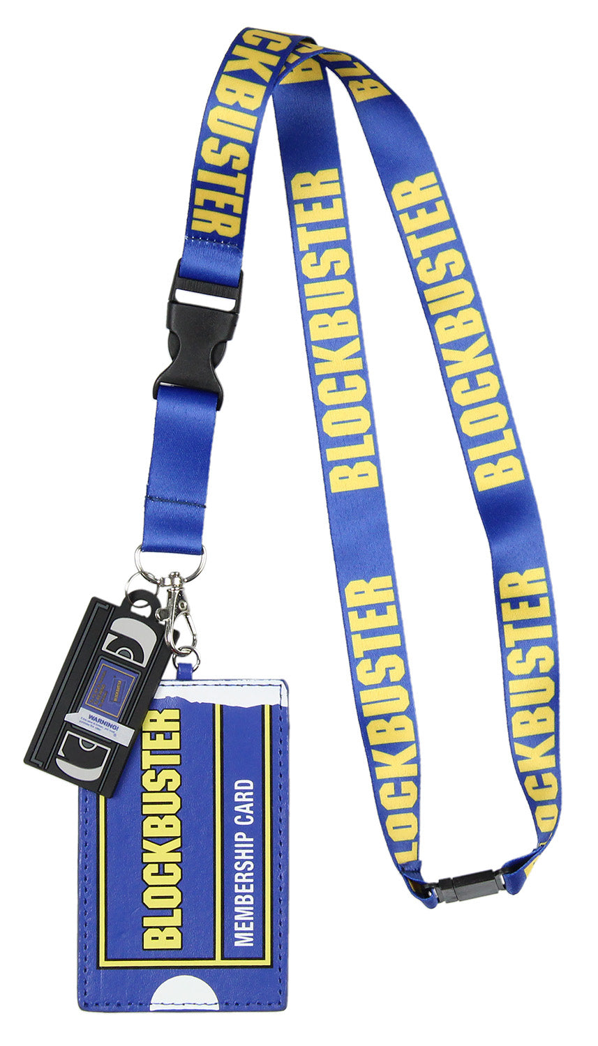 Blockbuster Video Membership Card ID Badge Holder Lanyard And Charm