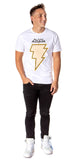 DC Comics Black Adam Mens' Yellow Lightning Bolt Marvel Nemesis T-Shirt
