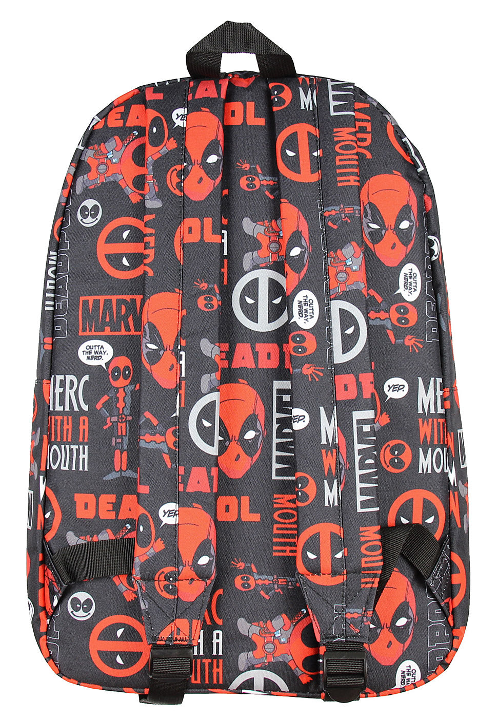 Marvel Deadpool Merc With A Mouth Verbiage All Over Print Laptop Backpack 17"
