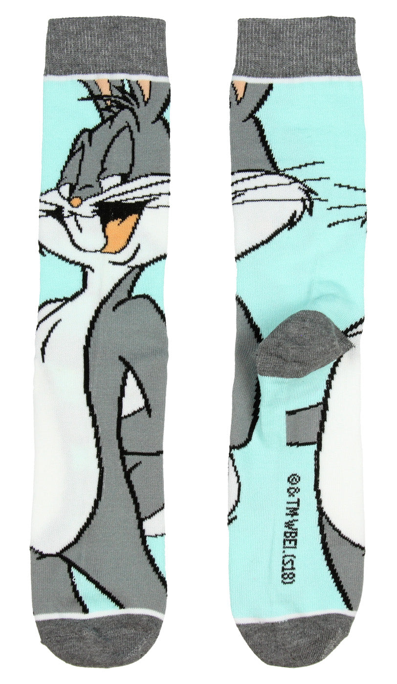 Looney Tunes Bugs Bunny Crew Socks Character Knit Hosiery