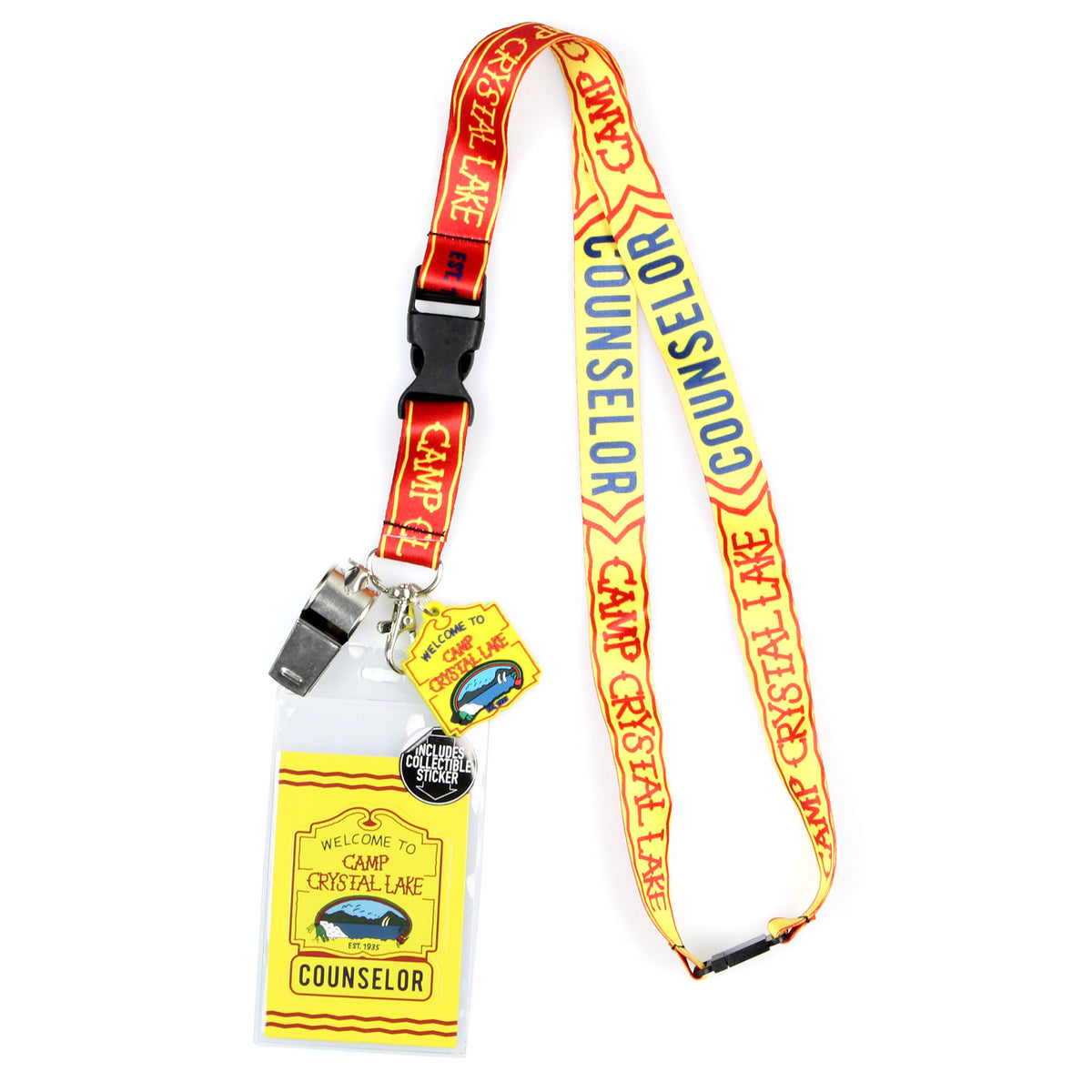 Friday The 13th Camp Crystal Lake Counselor Lanyard Clear ID Badge Holder