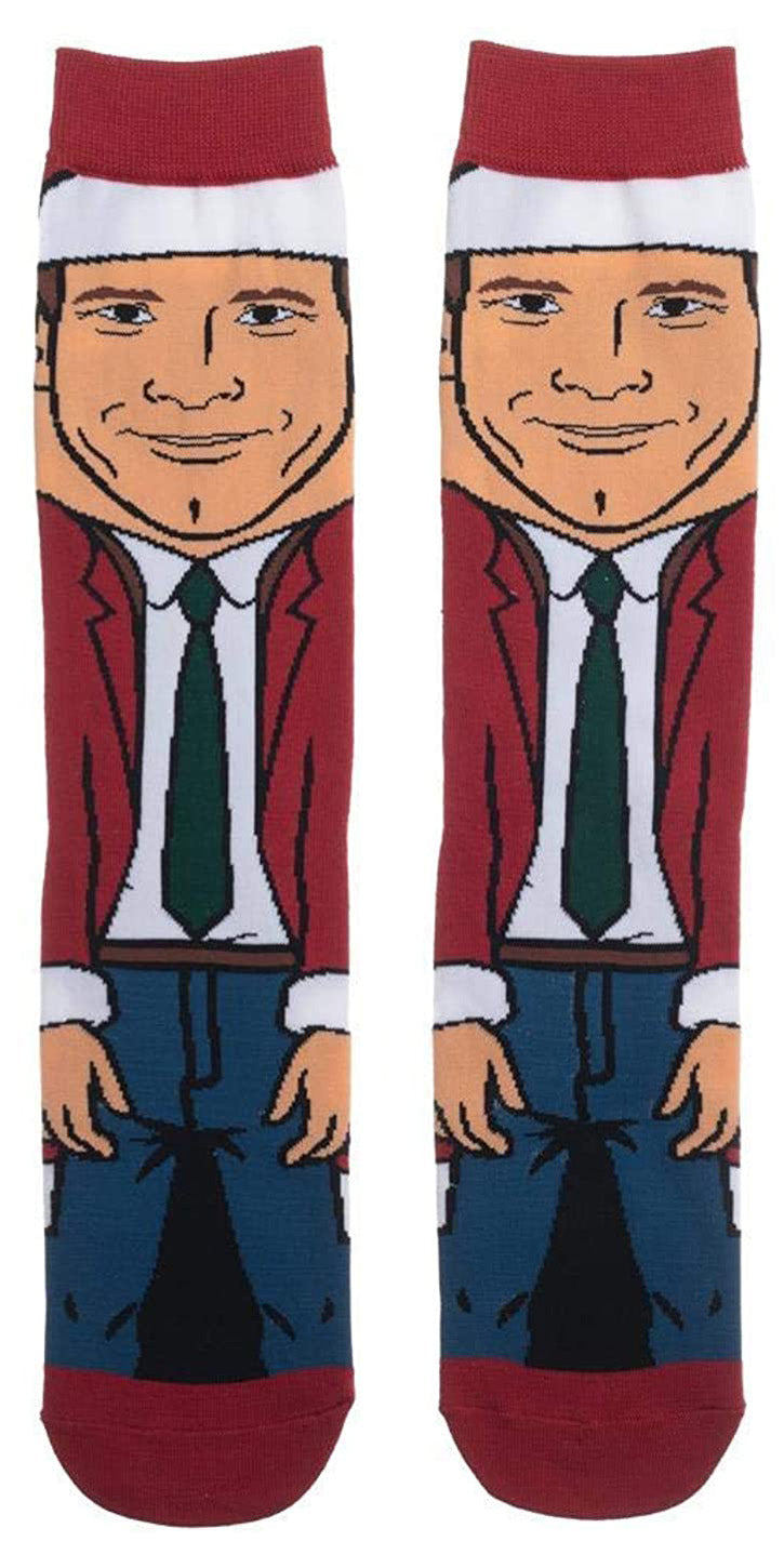 National Lampoon Christmas Vacation Clark Griswold Sublimated 360 Crew Socks