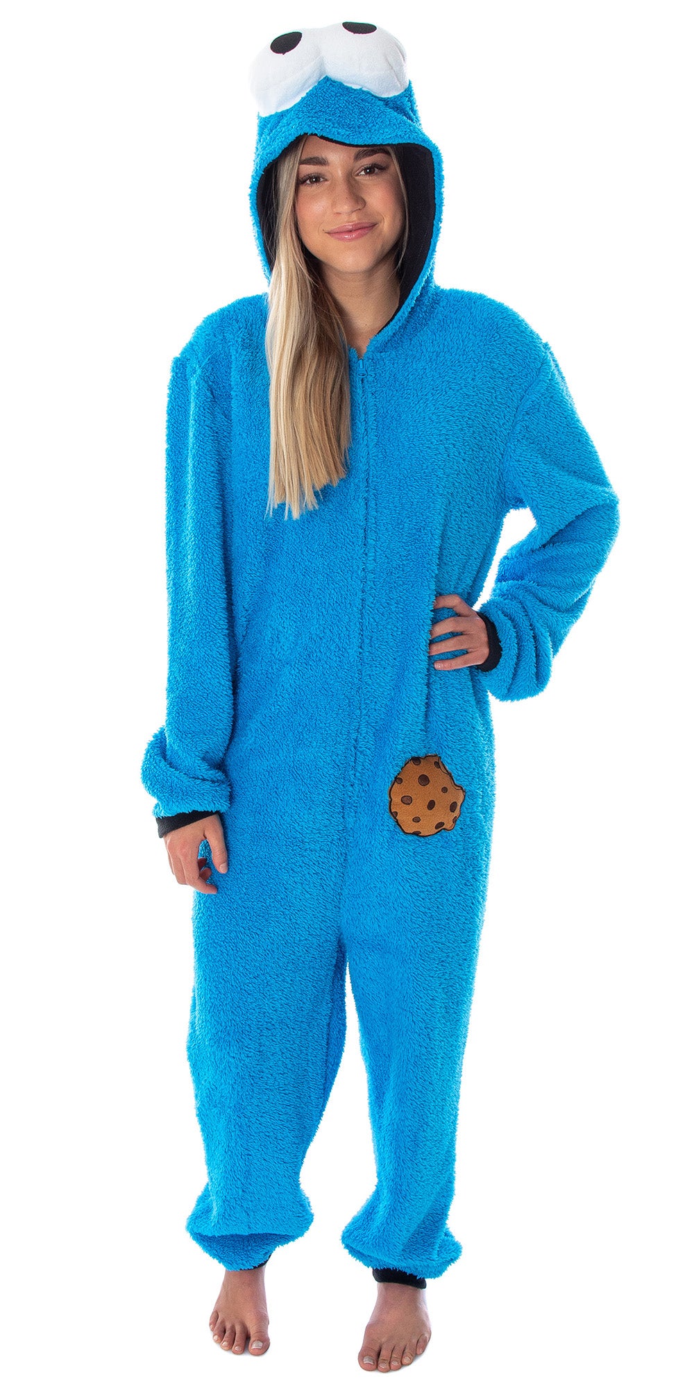 Sesame Street Men's Cookie Monster Costume Union Suit Pajama Outfit