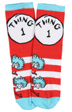 Dr. Seuss Socks Kids Cat In The Hat THING ONE THING TWO Pack Crew Socks Boys Girls