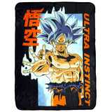 Dragon Ball Super Goku Ultra Instinct Soft And Plush Fleece Throw Blanket