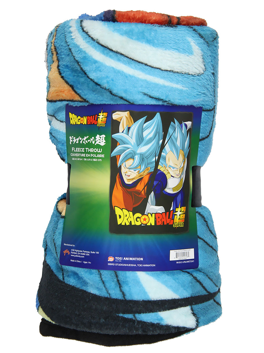 Dragon Ball Super Goku Saiyan Blue God Soft And Plush Fleece Throw Blanket