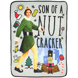 Elf Movie Son of A Nutcracker Buddy the Elf Micro Raschel Throw Blanket 46"x60"