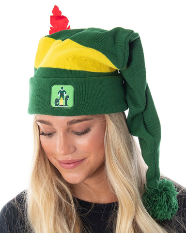Elf The Movie Adult Buddy The Elf Character Costume Long Pom Beanie