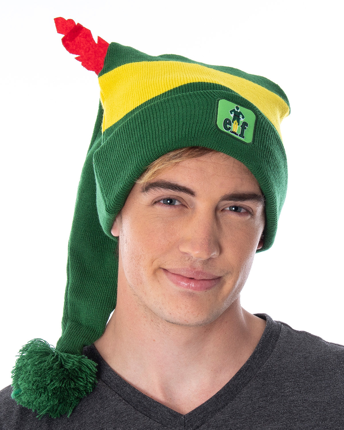 Elf The Movie Adult Buddy The Elf Character Costume Long Pom Beanie