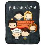 Friends TV Show Chibi Characters Micro Raschel Throw Blanket 46"x60"