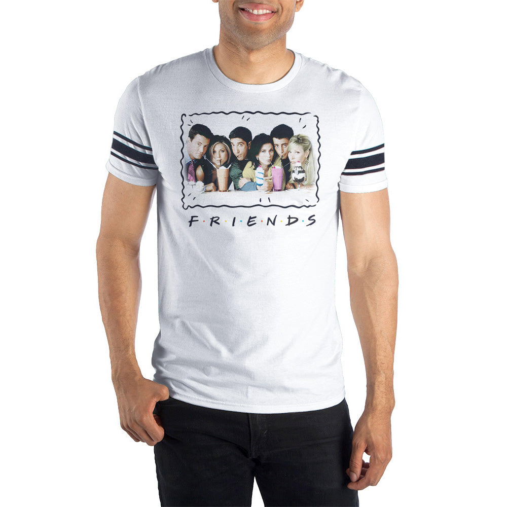 Friends TV Show Merchandise Mens Milkshakes Varsity Football T-Shirt Adult