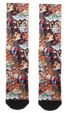 FRIENDS TV Show Scenes Collage All Over Sublimated Print Crew Socks