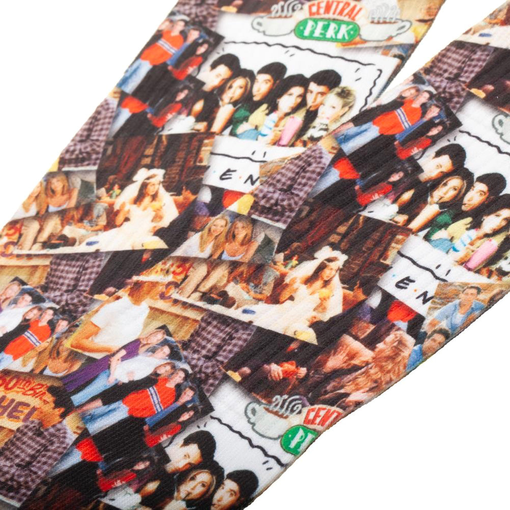FRIENDS TV Show Scenes Collage All Over Sublimated Print Crew Socks