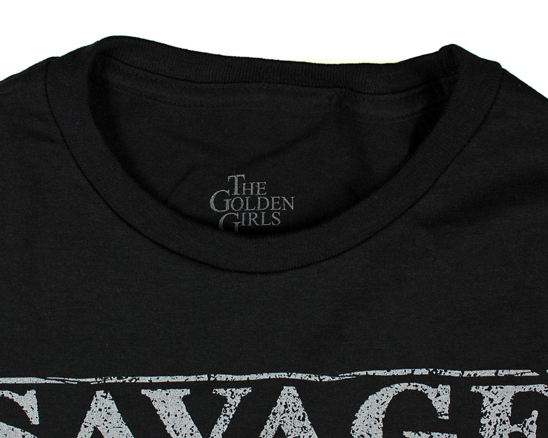 The Golden Girls Sophia Is Savage Distressed Graphic Men's Black T-Shirt Tee NEW