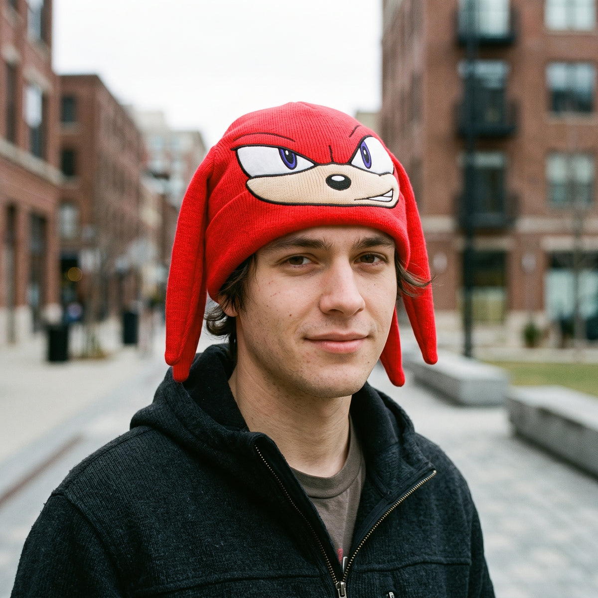 Sonic The Hedgehog and Friends Adult Embroidered Cuff Costume Beanie