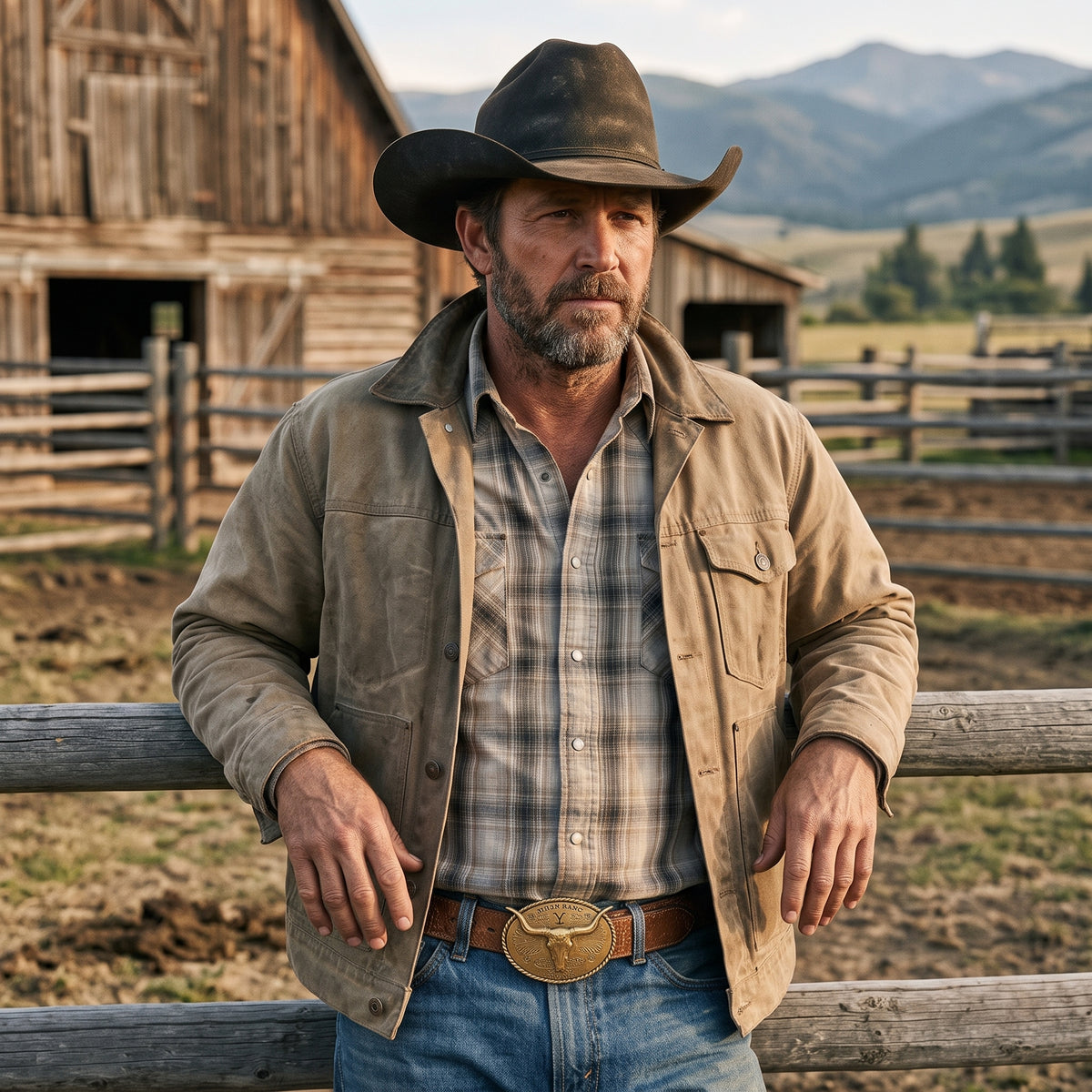 Yellowstone TV Series Dutton Ranch Men's Heavy Duty Belt Buckle